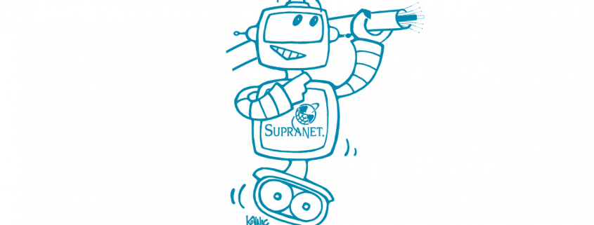 SupraNet Robot holding fiber cord