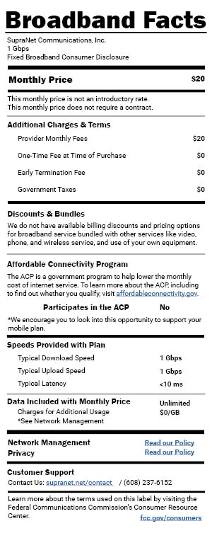 Broadband Label