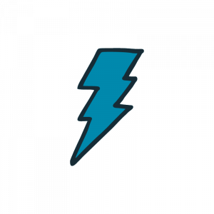 graphic icon of lightning bolt