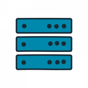 graphic icon of computer hardware
