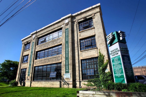 Industrial/factory looking brick building